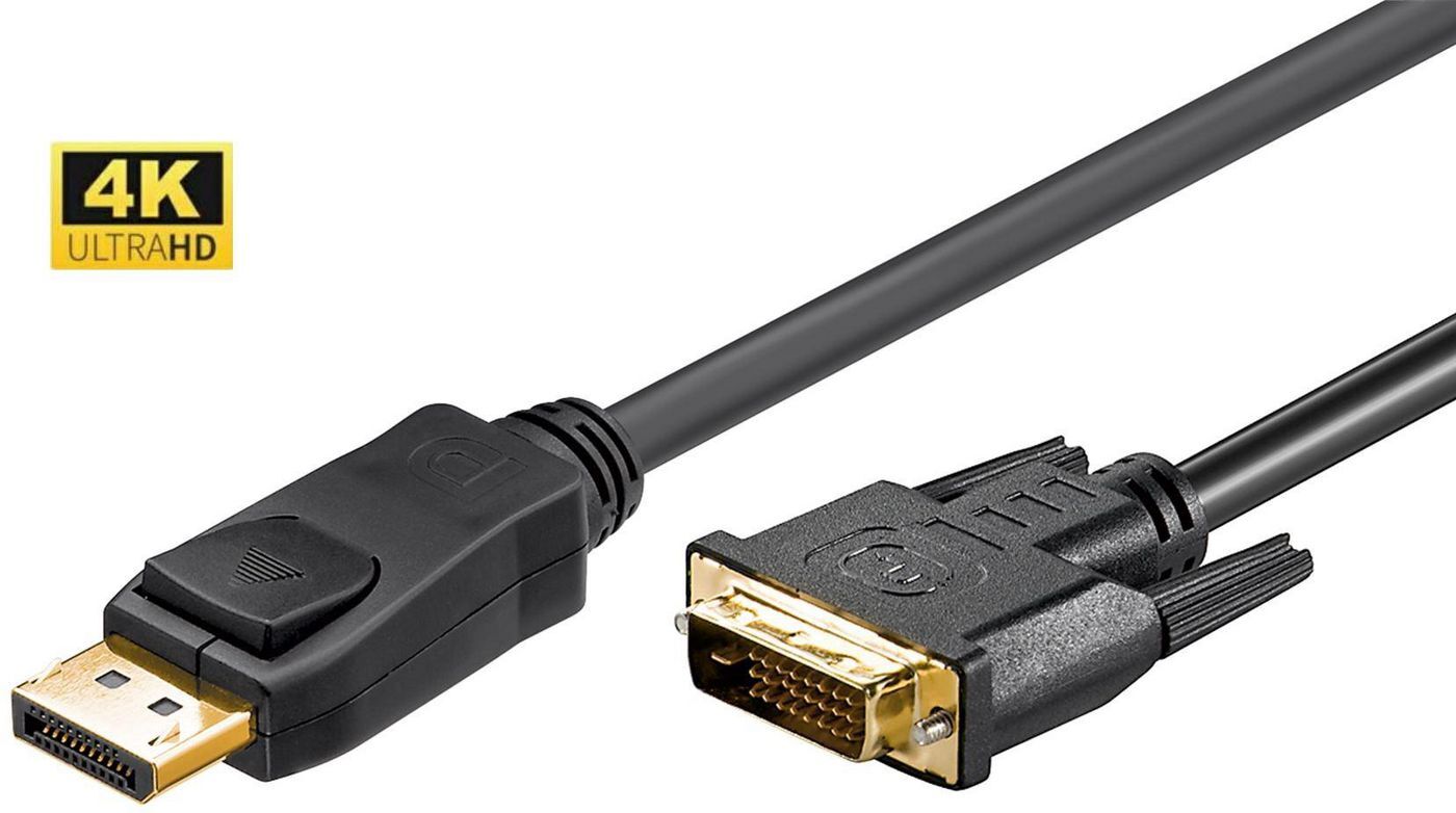 MicroConnect DisplayPort to DVI-D Cable 2m  DP v1.2- DVI-D 24+1,