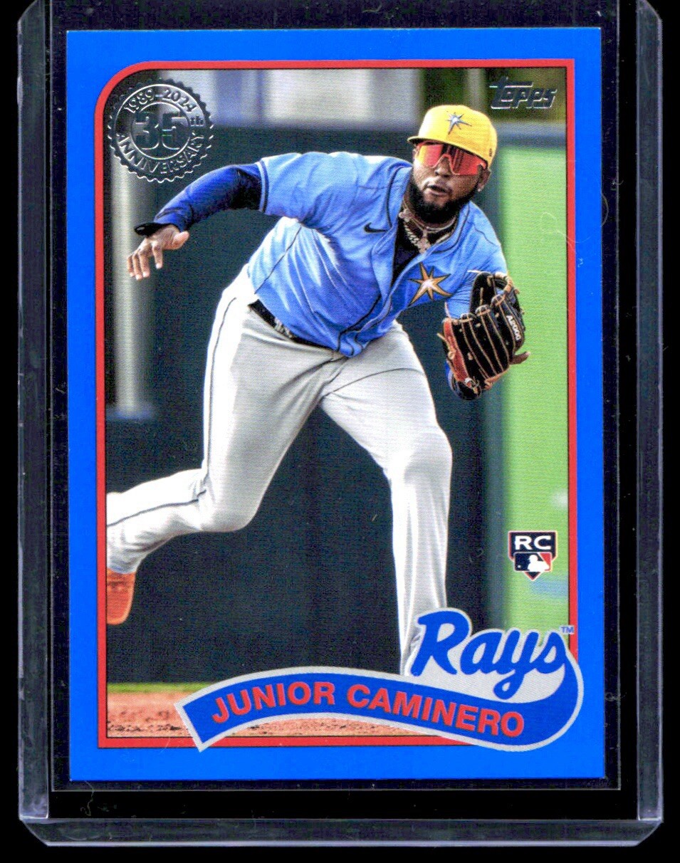 2024 Topps Update Junior Caminero RC 1989 Royal Blue Parallel Rays #89US-16