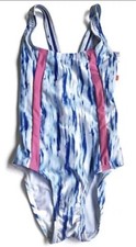 Girls Small 6 6x Blue Tye Dye One Piece Swimsuit -Joe Boxer