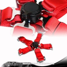 1 X Universal Red Heavy Duty 5 Point Camlock Safety Harness Racing Seat Belt