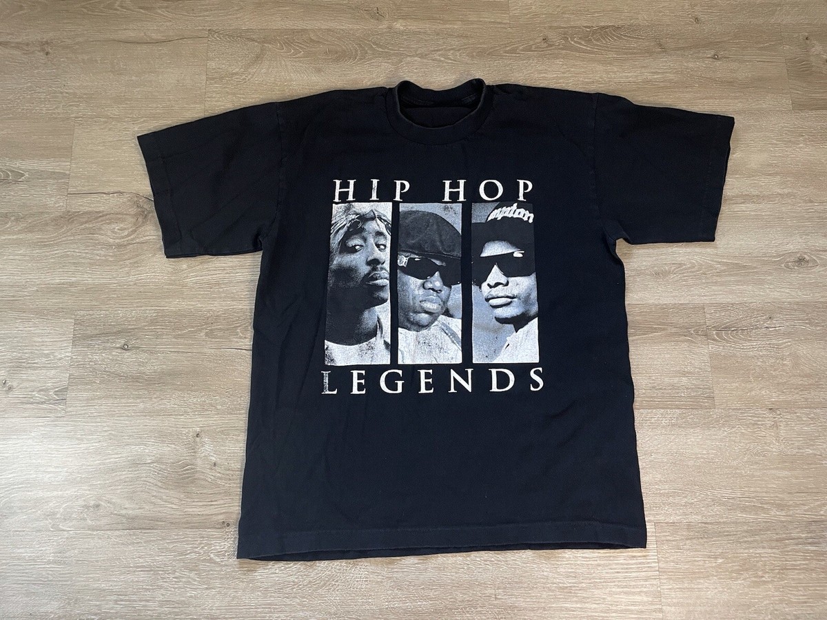 Men's HIP HOP LEGENDS Sz L T-shirt 2Pac Tupac Biggie EazyE Adult