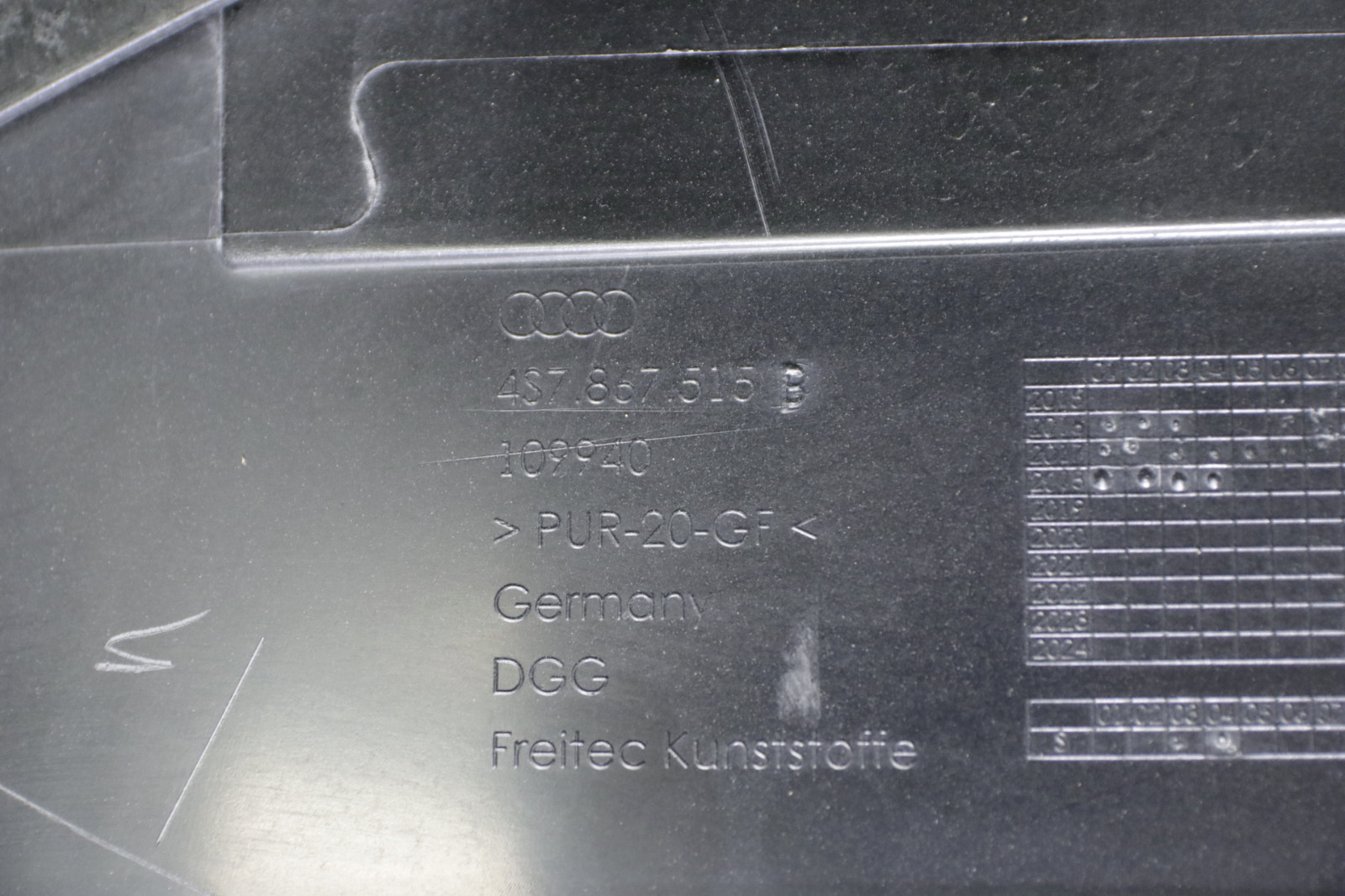 Audi R8 V10 Spyder Convertible Inner Rear Upper Trim Panel 2017 - 2023 OEM