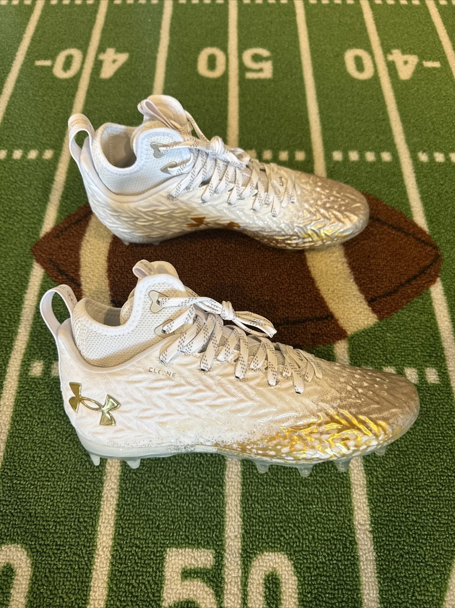 Under Armour Blur Clone MC Football‎ Cleats White Yellow Gold Men\'s Size 7.5 Under Armour Men main image 3