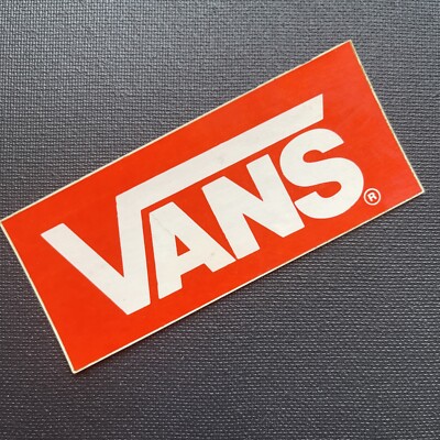 VANS Vintage Orange & White shoe's Surfing Skateboarding Sticker