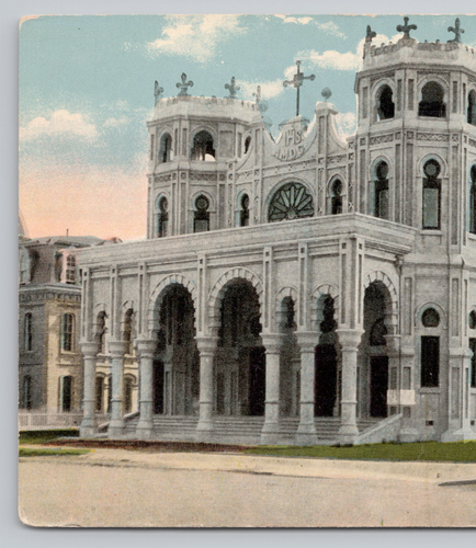 Galveston TX Sacred Heart Catholic Church Exterior View Texas Postcard 1920's - Picture 3 of 4