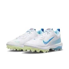 Nike Force Trout 9 Pro MCS Baseball Cleats Men's White Blue FQ7726-104