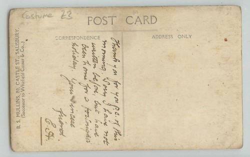 Postkarte Atelierportrait, Dame. RPPC - Bild 2 von 2