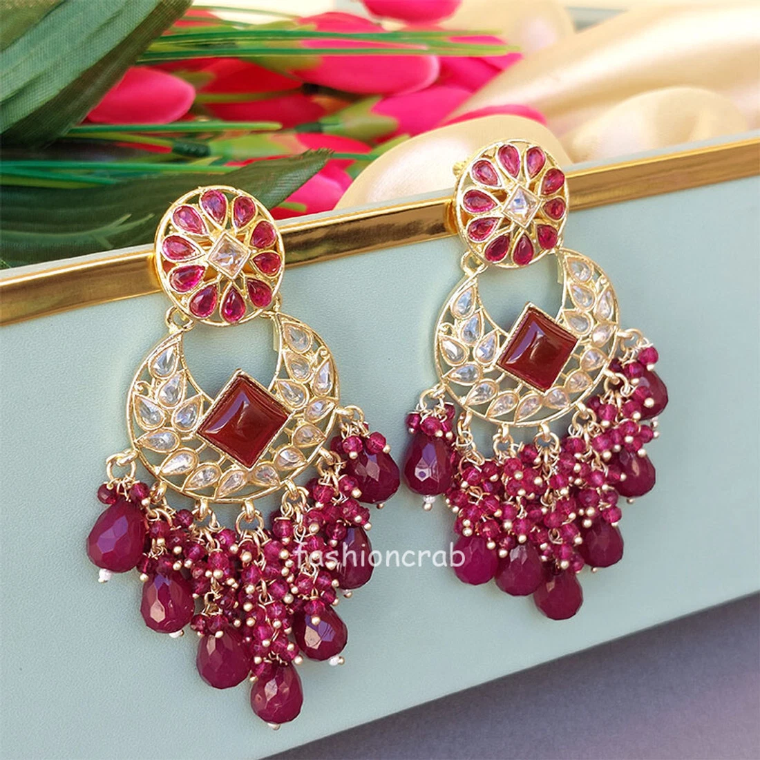 Earrings for lehenga suit deals