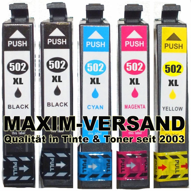 Maximprint 5 Tintenpatronen Ersetzen Multipack Epson 502 Xl Set Mit Chips Mehrafrbig Gunstig Kaufen Ebay