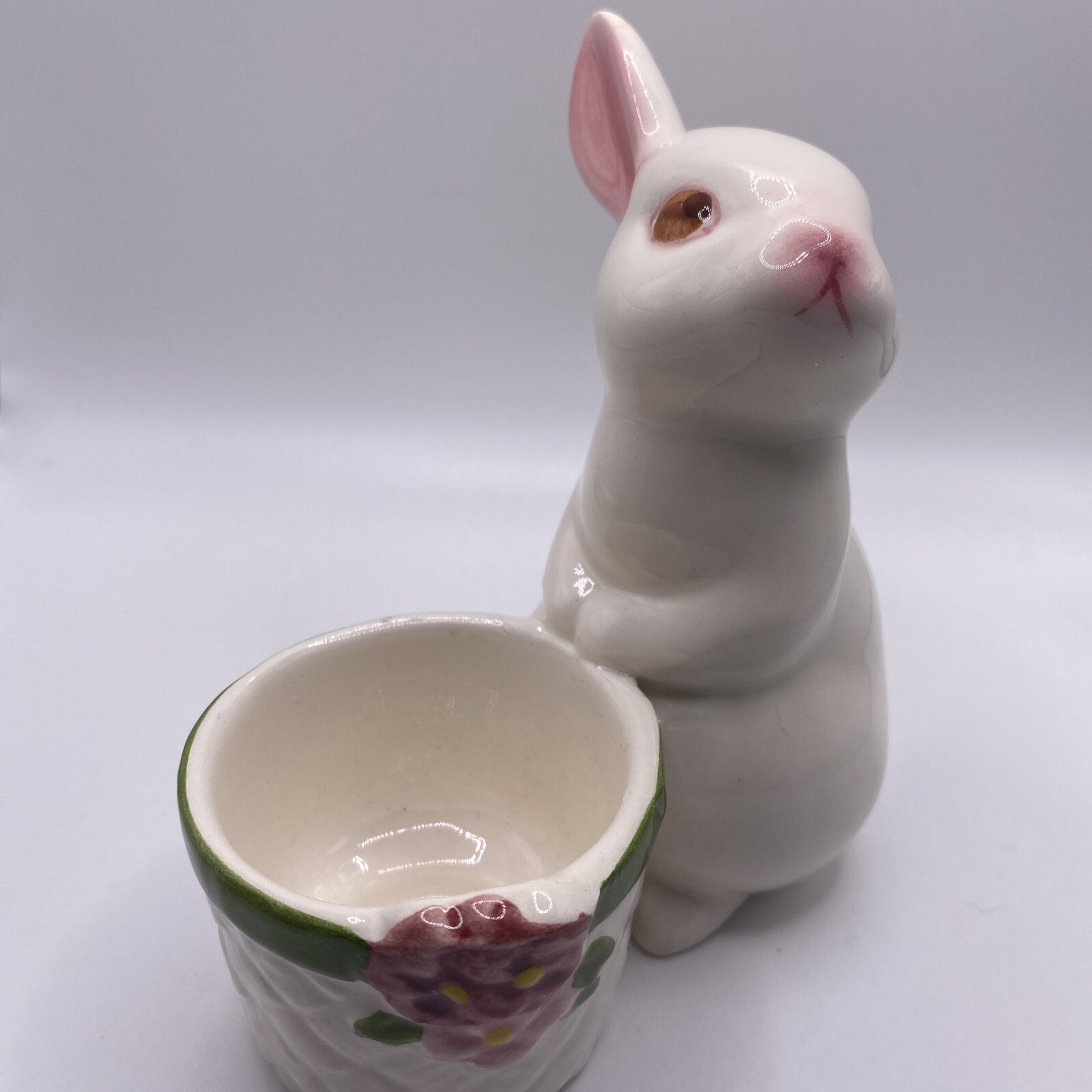 Vintage AVON Signed Rabbit Bunny Egg/Votive ceramic Holder 1980 | eBay