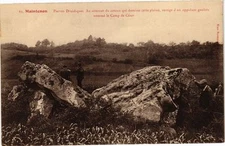 Old postcard Maintainon - Druidic Stones. At the top of the hill that dominates this (177802)