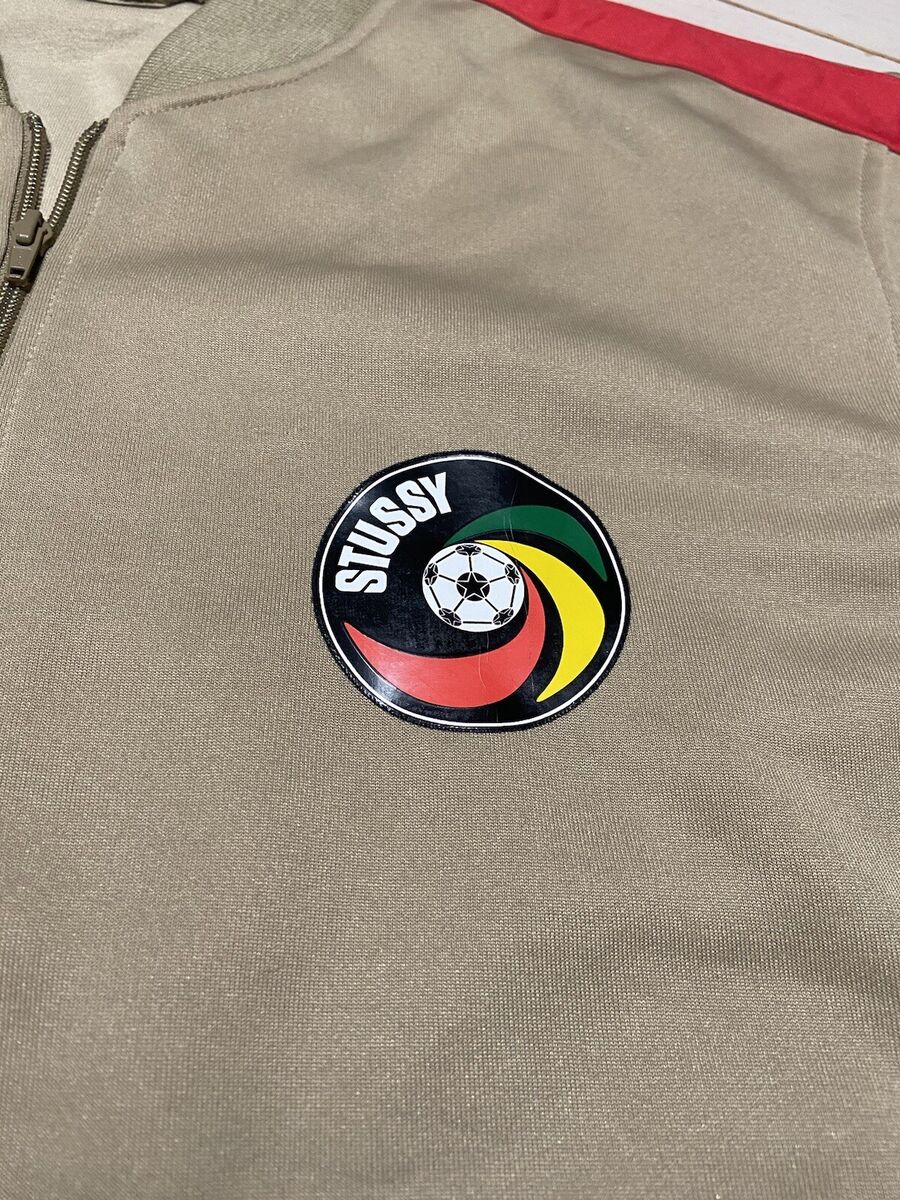 RARE Vintage Stussy Jamaica Soccer Full Zip Up Track Jacket RARE Vintage Stussy Jamaica Soccer Full Zip Up Track Jacket