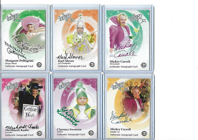 The Wizard Of Oz - Autograph Prop & Sketch Card Selection NM Breygent