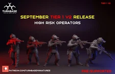 Turnbase Miniature Modern High Risk Operators Squad Zona Alfa Spectre 20 28mm 3D