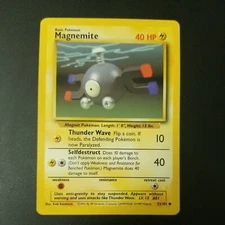 MAGNEMITE 53/102 - VINTAGE WOTC POKEMON CARD - Unlimited Edition - NM
