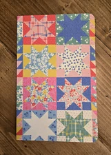 Denik Stitch In Time Soft Cover Notebook Journal Lined Paper Star Patchwork