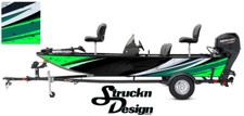 Grunge Graphic Abstract Design Wrap USA Fishing Boat Bass Decal Vinyl Lime Green