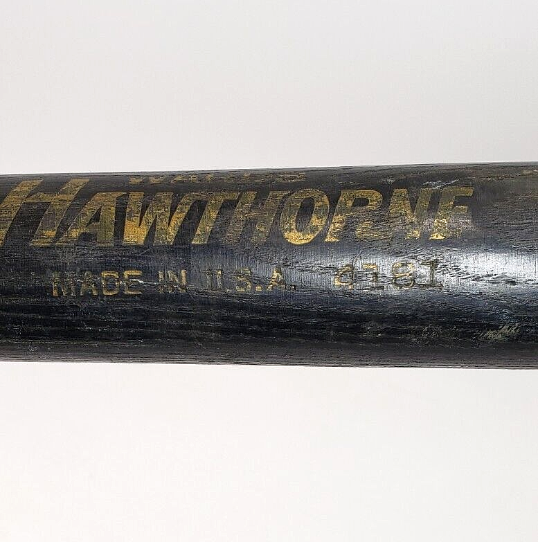 Wards Hawthorne 4181 Wood Official Softball Bat Black Vintage eBay