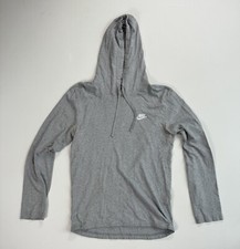 Nike Woman  s Small Pullover Hoodie Sweatshirt Grey Drawstring Sports Active