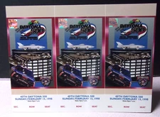 Rare Vtg Uncut 1998 DAYTONA 500 TICKET STUB SHEET w/ Holograms DALE EARNHARDT