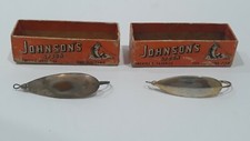 VINTAGE JOHNSON’S SPOOON SILVER MINNOW 1210  America's Favorite Lot of 2 US MADE