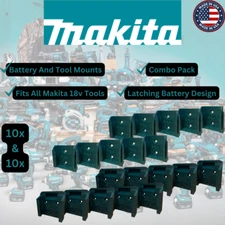 20 Piece Combo Pack! Makita 18v Battery And Tool Mounts/Holders/Hangers -Heavy D