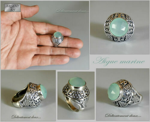 Bague En Argent 925 Et Turquoise - Modèle BA-AR-175, Taille 57 - Neuf Avec étiquettes, Marque Délicatement Doux