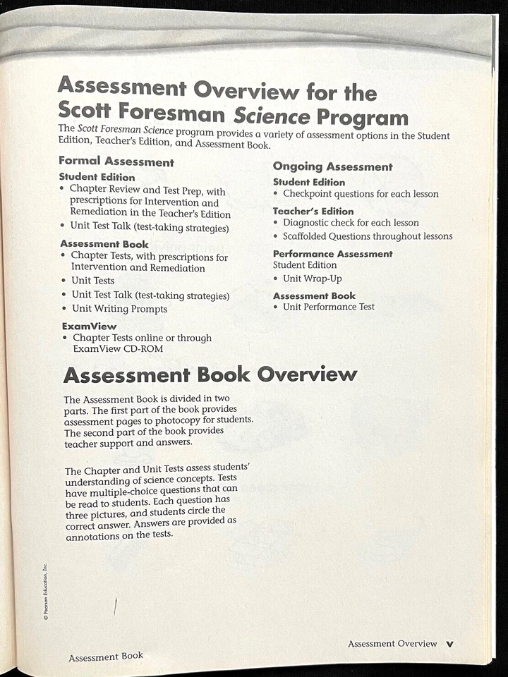 K - SCIENCE - TEACHER EDITION - ASSESSMENT BOOK (2008, Scott Foresman) - Image 4 of 4