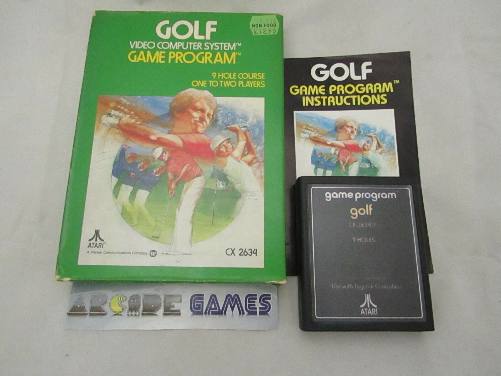 GOLF + BOITE NOTICE ATARI 2600 VCS (vendeur pro)