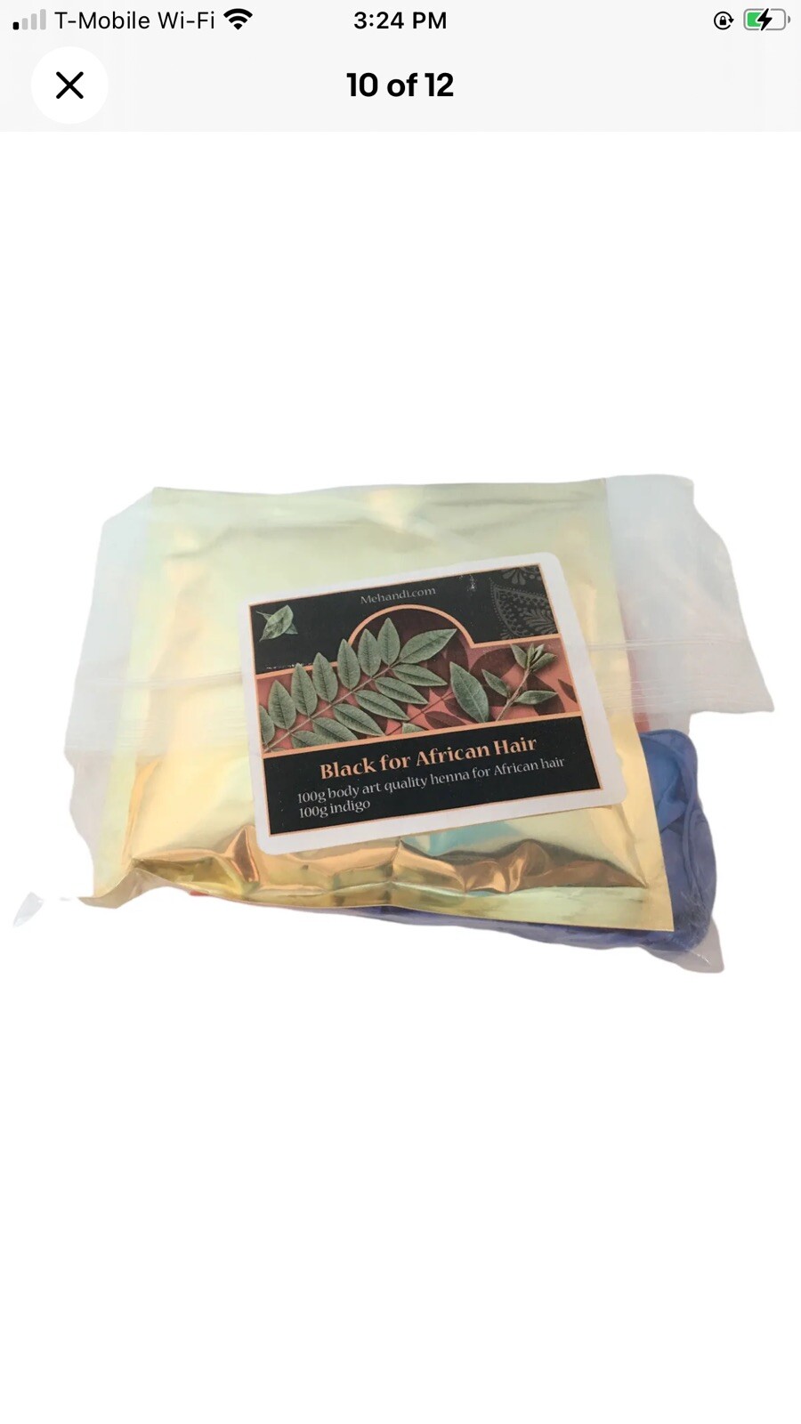 Mehandi Henna For Hair Black Kit - No PPD, all natural henna hair dye - SEALED