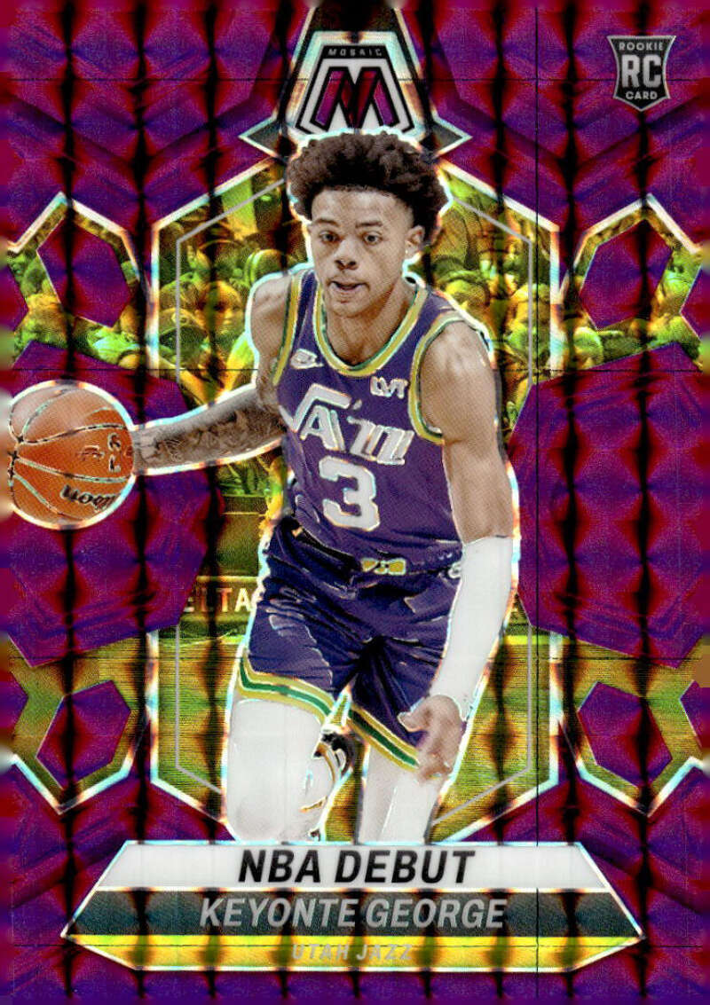 KEYONTE GEORGE RC 2023-24 Panini Mosaic /99 Purple #251 Jazz ROOKIE NB ID:110394