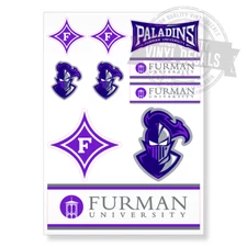 Furman University NCAA Paladins High Quality A4 Printed Vinyl Decal Sticker Kit