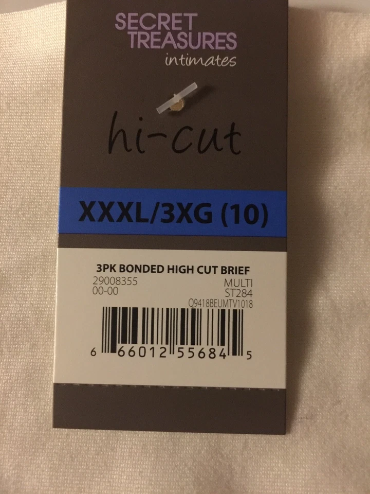Paquete de 3 pares de bragas de corte alto para mujer talla 3X (10) estampado animal-negro-crema suave nuevas con etiquetas Foto 2 de 4