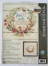 DIMENSIONS "RUSTIC BLOOM" COUNTED CROSS STITCH KIT NEW