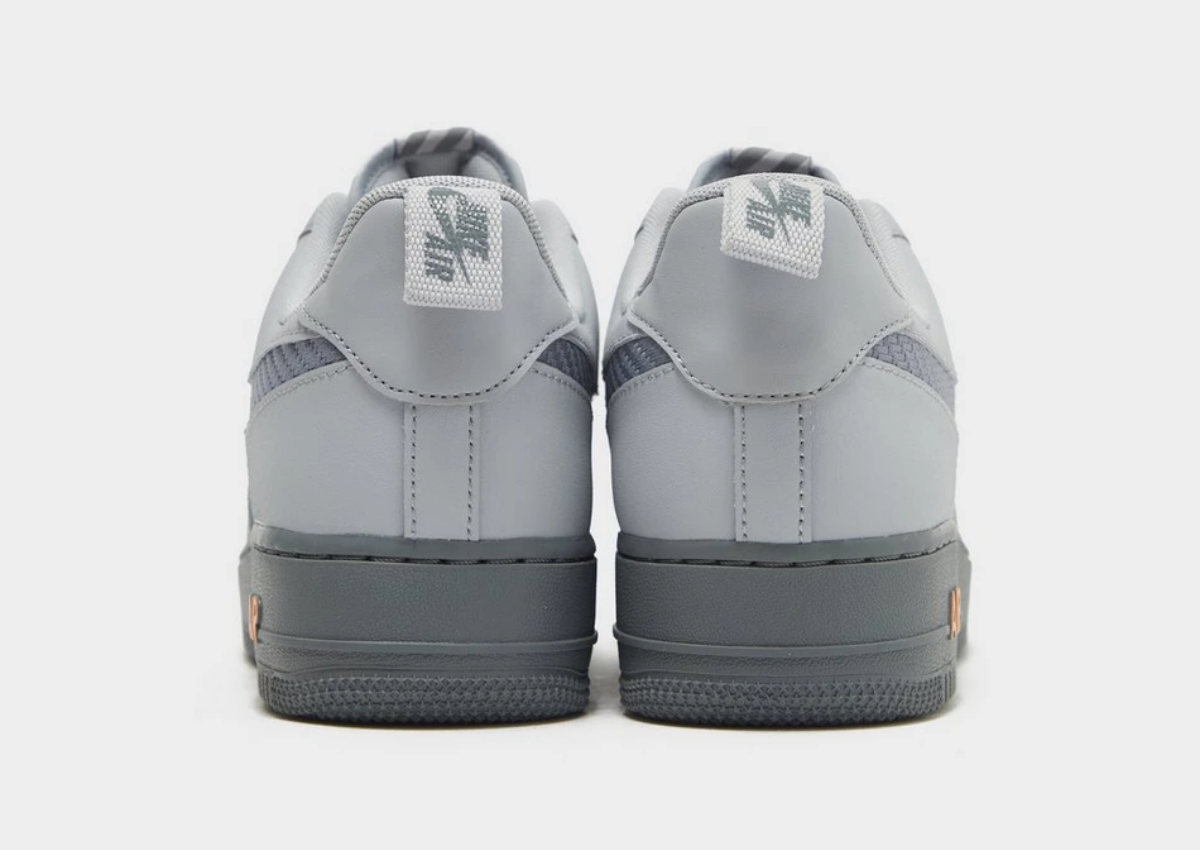 NIKE AIR FORCE 1 '07 LV8 J22 WOLF COOL GREY KUMQUAT (DR0155 001