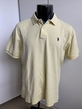Polo by Ralph Lauren Men's Short Sleeve Sz L Pullover Yellow Shirt