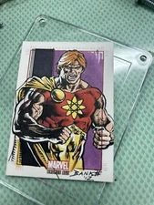 Hyperion Darryl Banks Marvel Bronze Age 2012 Sketch Card. Card And 1/12 Figure.