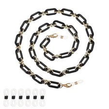 Stylish Resin Eyeglasses Chain for Woman, Resin Mask Lanyard, Black