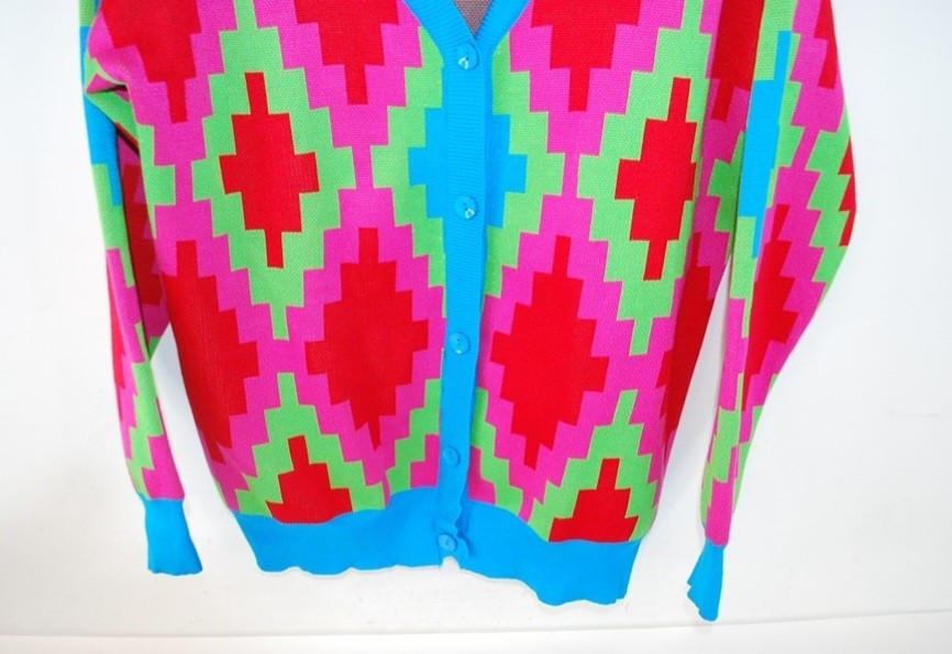 Multicoloured Button-Up Cardigan - image 10