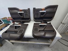 2017-2022 Ford F250-F550 Set of 4 King Ranch Door Trim Panels w/Switches, Brown