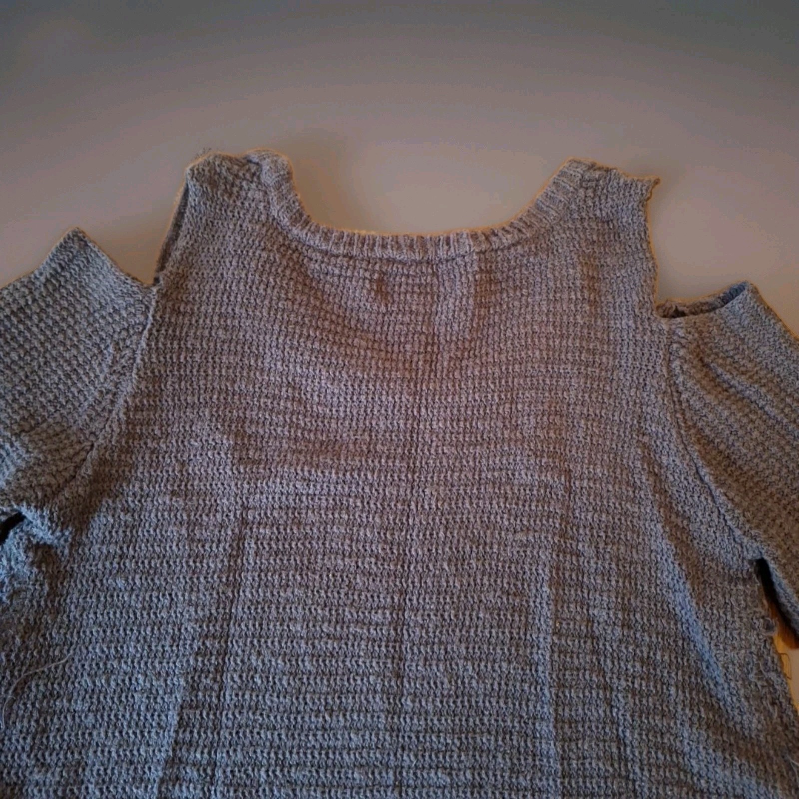 Goth Distressed Dark Gray Ruby Moon Long Sleeve S… - image 16