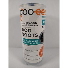Gooeez Lites All Season Terrain Form Fitting Gel Dog Boots Size XL Black Waterpr