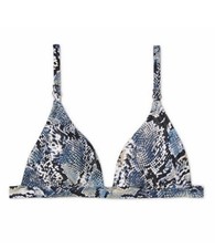 Shade  Shore Padded Bikini Top size XL Extra Large - Blue Snake Print - NEW