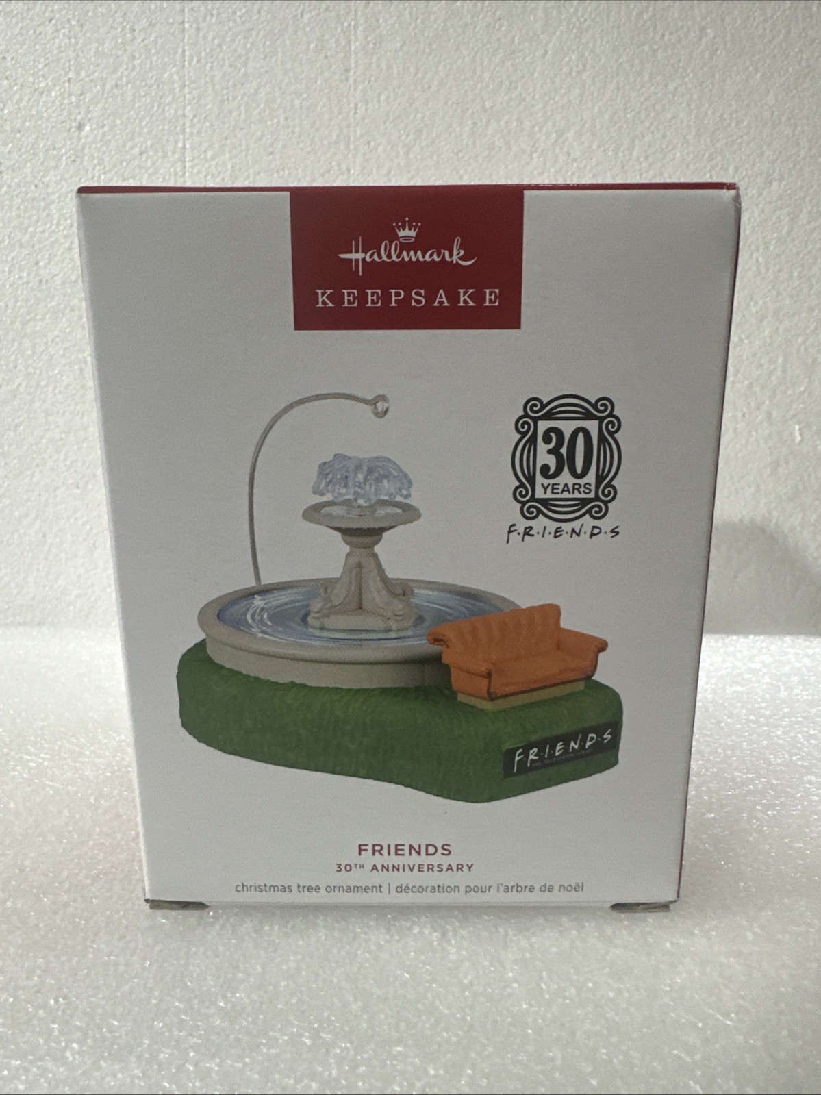 Hallmark Keepsake Friends 30th Anniversary Fountain & Couch Light Sound Ornament