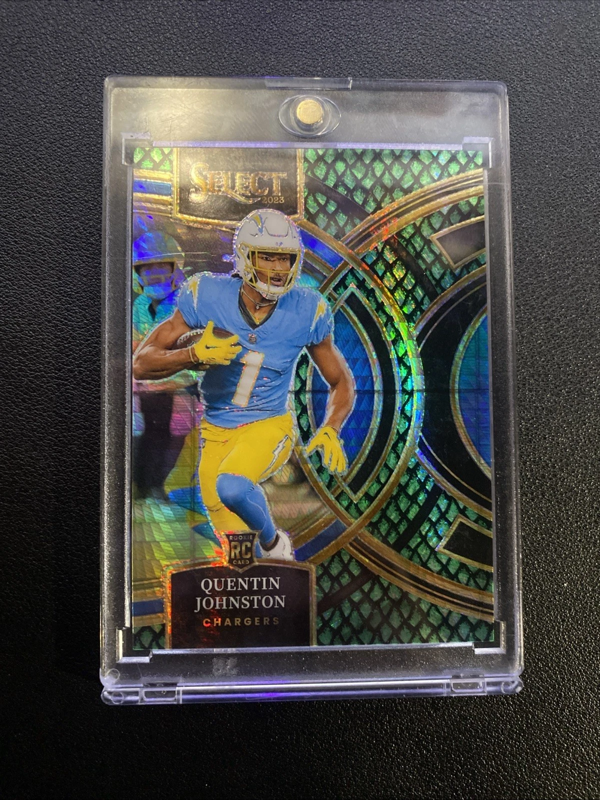 2023 Select - Premier Level Quentin Johnston #196 Dragon Scale Prizm /70 (RC)