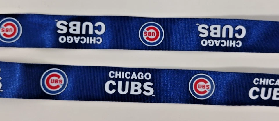 Chicago Cubs Breakaway Lanyard Blue Double Sided Logo MBL Fan Gear New with Tags - Image 4 of 4