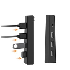3 x USB 2.0 External Expansion Hub Splitter Adapter For PS5 Slim Console