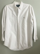 Vintage Polo Ralph Lauren Oxford Shirt White 16.5 32-33 Yarmouth Button Up