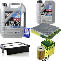 Mann Inspektionspaket 6L Liqui Moly Top Tec 5W-30 FüR Hyundai I40 CW 1.7 Crdi