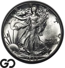 1942 Walking Liberty Half Dollar, Choice BU++